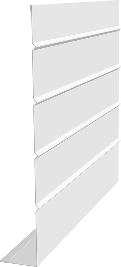8" Fascia - Smooth/Rib - Aluminum Polar White Enamel